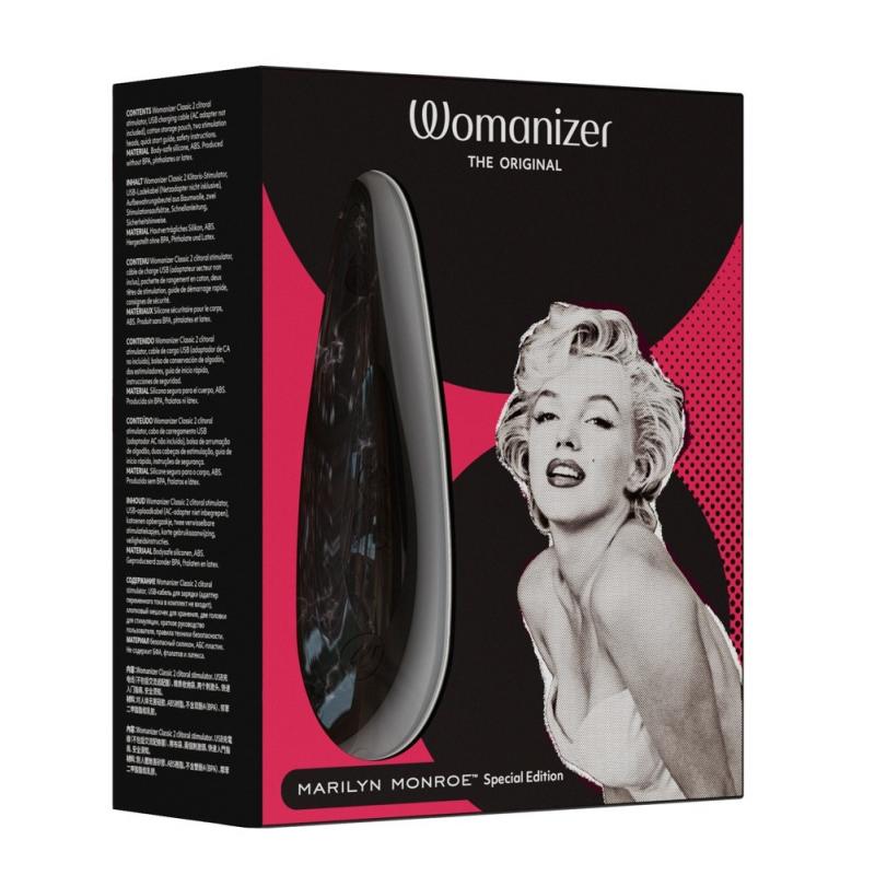 Womanizer Marilyn Monroe Special Edition - 4 Kleuren Black marble - zwart marmer gevlamd