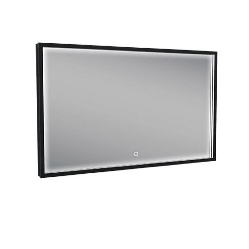 Wiesbaden Rechthoek condensvrije verwarming LED Spiegel 100x60 cm mat zwart