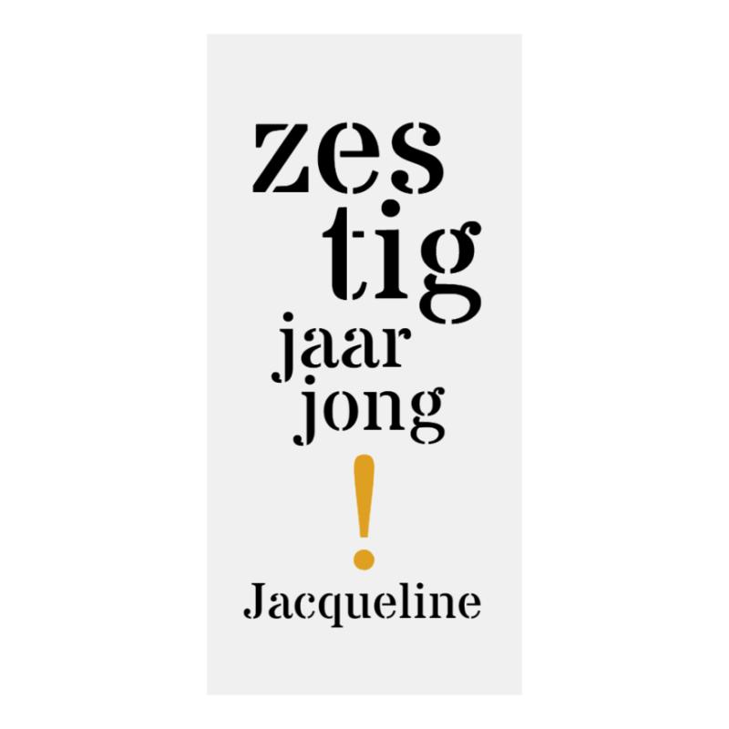 Uitnodiging 60 typografisch lang