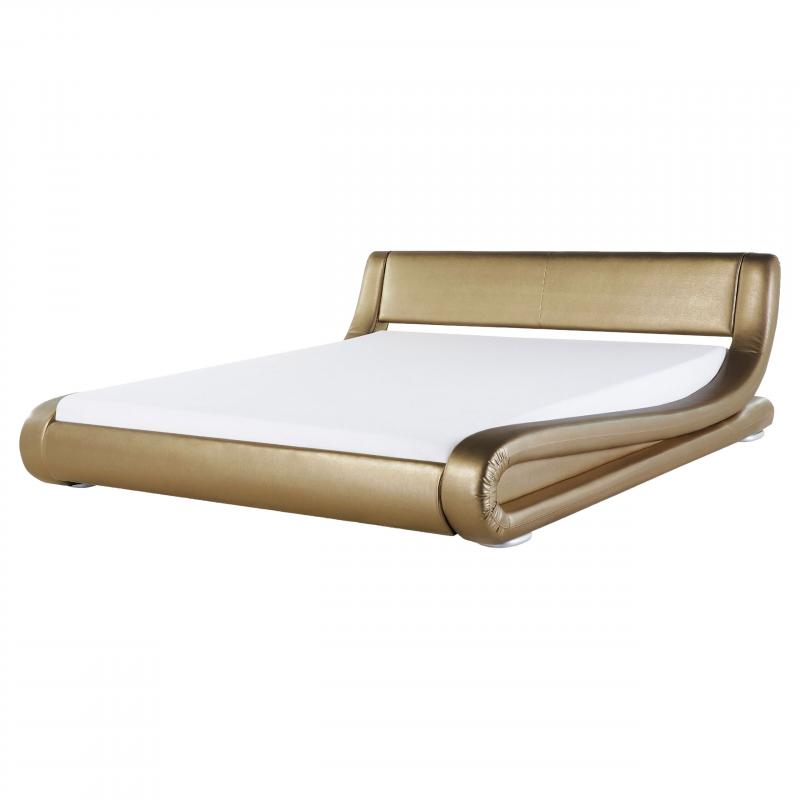 Waterbed leer goud 160 x 200 cm AVIGNON