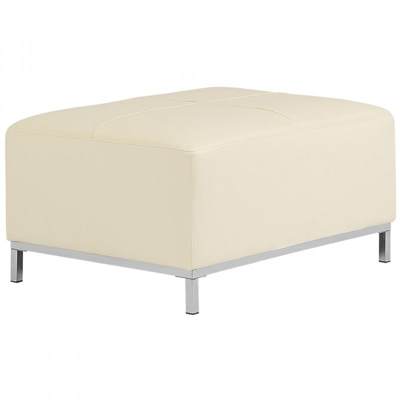 Ottomaan leer beige OSLO