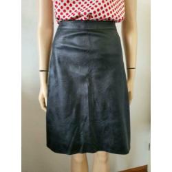 zwarte leren retro rok VILA maat S