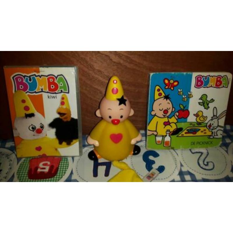 Bumba kegelset, pop, tutteknuffel, dvd en boek