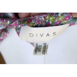 Jurk rose bloemetjes Divas mt 46 AANBIEDING