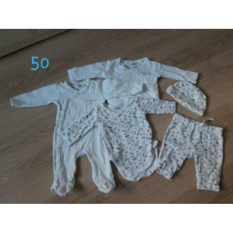 babykleding mt 50/56 - nieuw - t.e.a.b.