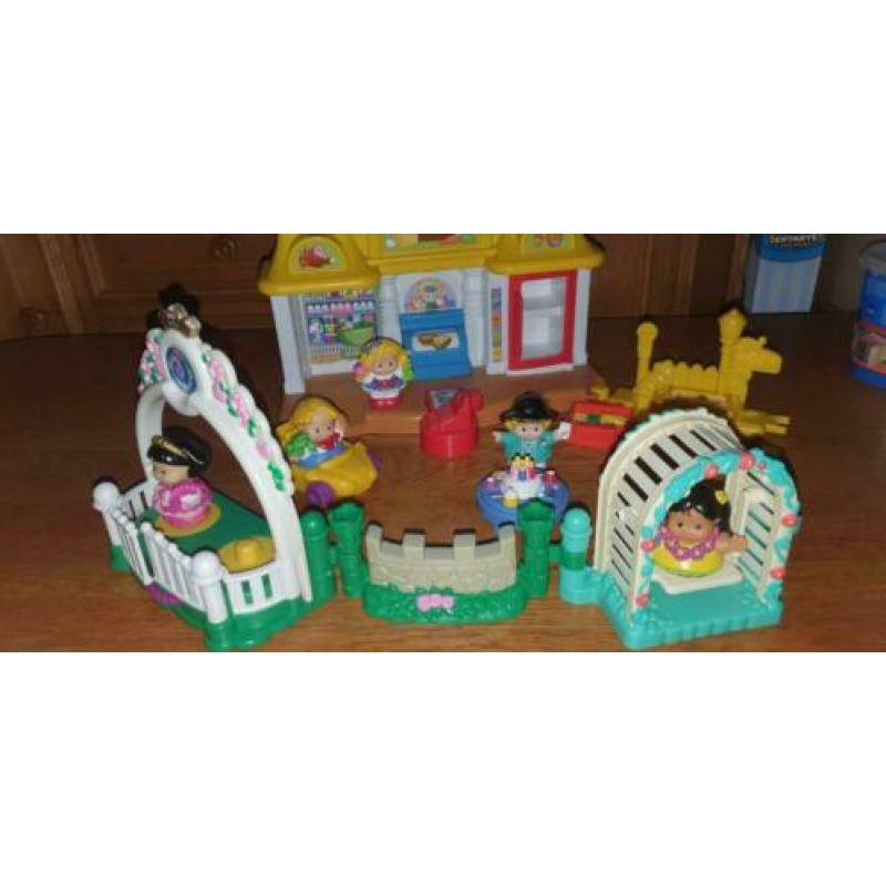 Little people Fisher Price set (supermarkt, sprookjestuin)