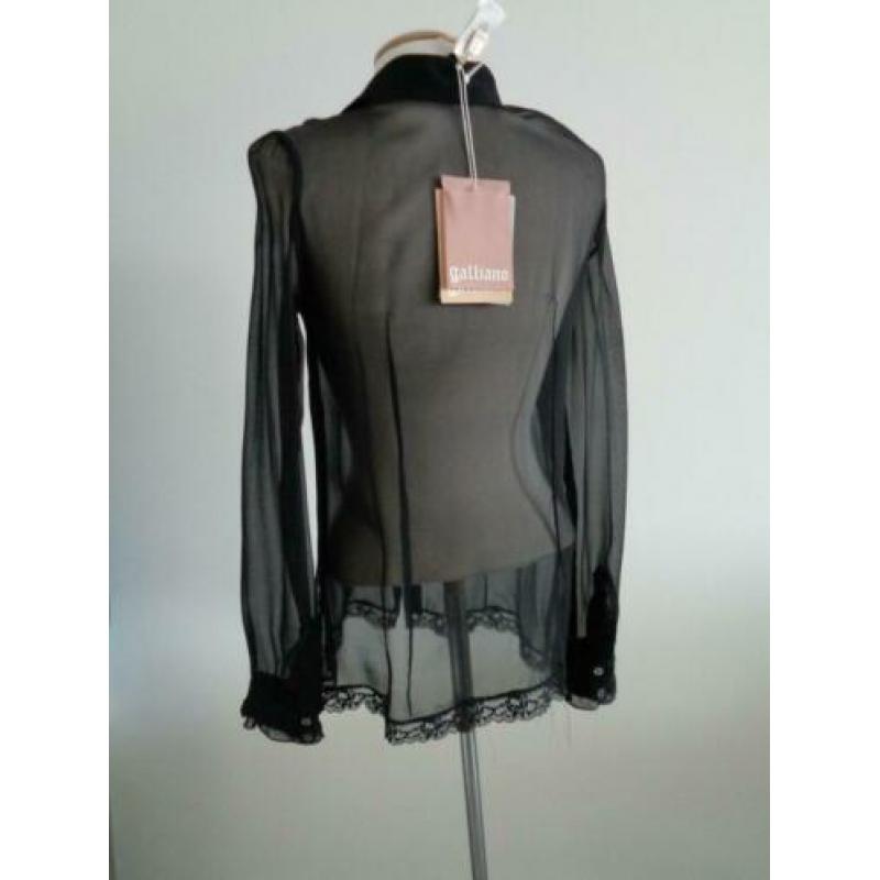 John Galliano designer zijden blouse, mt. 38/IT44, Nieuw/ORG