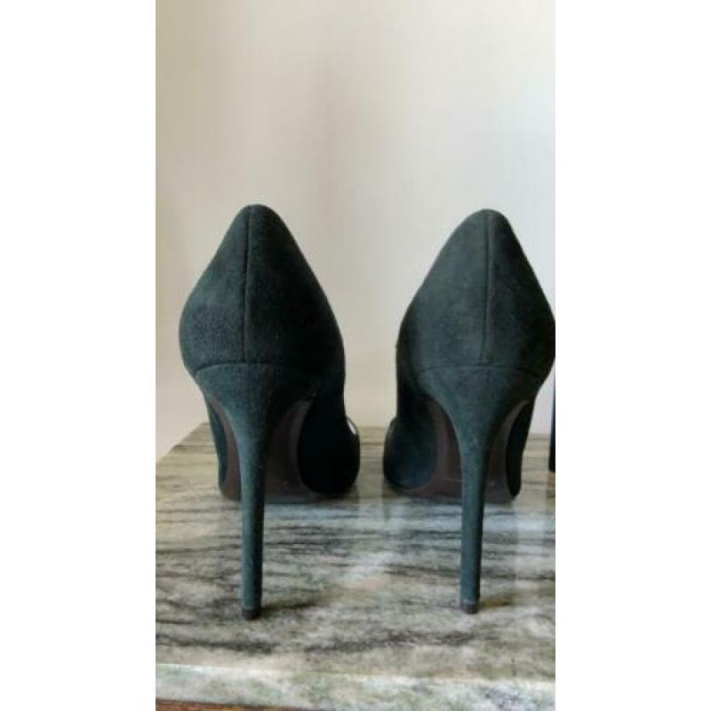 Nieuw - Ralph Lauren pumps - suède mos groen - 39,5 / 40 -