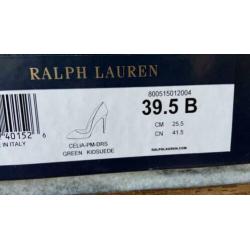 Nieuw - Ralph Lauren pumps - suède mos groen - 39,5 / 40 -