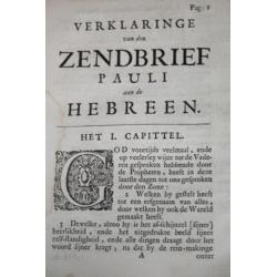 Henricus Groenewegen - Hebreenbrief (1679, overslaand perk.)