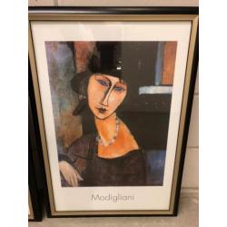 2 klassiek modern abstract ingelijste Modigliani posters