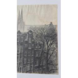 Orig, tekening 1952 Posthoornkerk Amsterdam Dick Heijnen