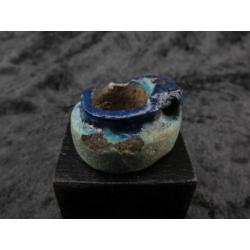 Egyptian faience polychroom Kohl pot