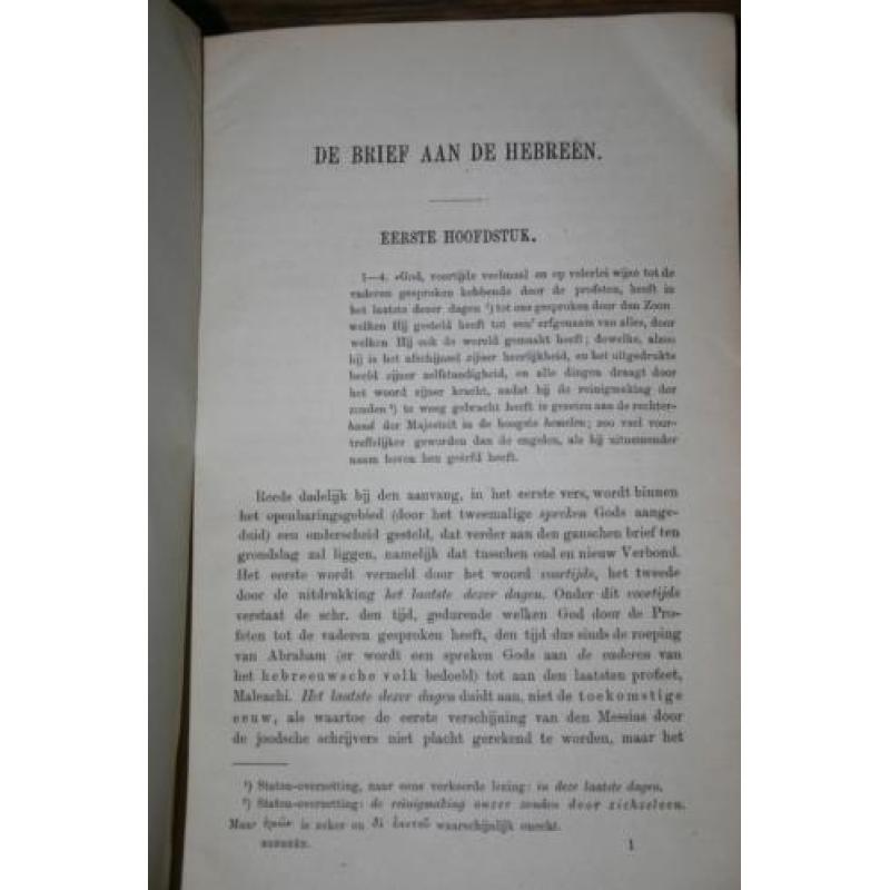 D. Chantepie de la Saussaye - De brief aan de Hebreen (1874)