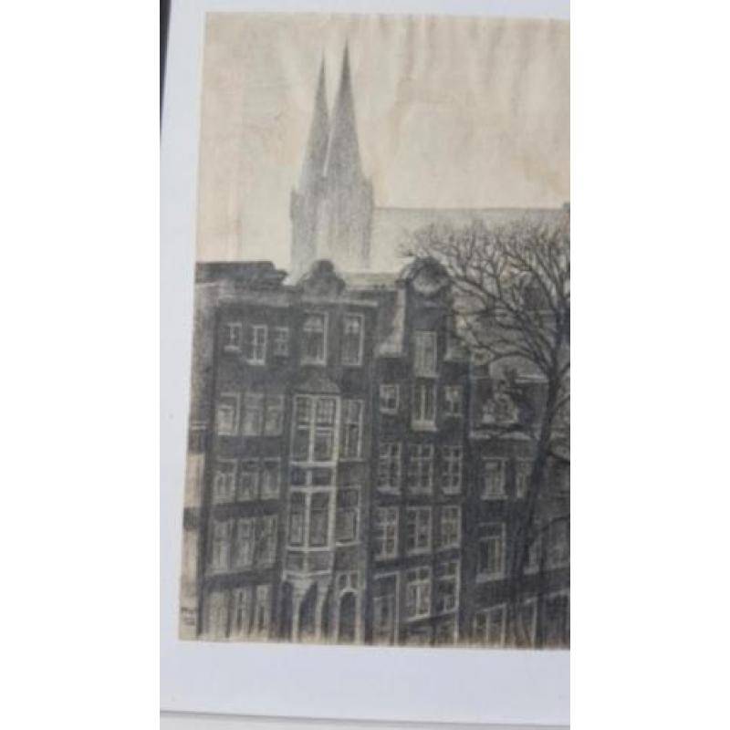 Orig, tekening 1952 Posthoornkerk Amsterdam Dick Heijnen