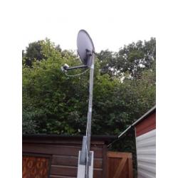 Schotel antenne en digitale ontvanger