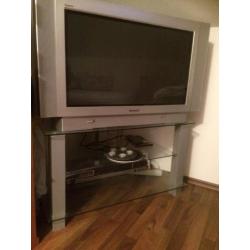 Televisie Breedbeeld 100 HZ Panasonic Quintrix + TV tafel