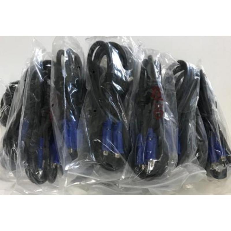 Partijverkoop: 25 stuks VGA monitor kabel (Nieuw, bulk)