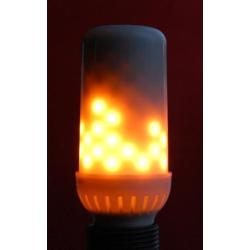 led vuurlamp firelamp E27fitting opaal / realistische fakkel