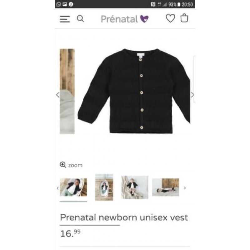 Pakket prenatal unisex en jongens kleding maat 50 en 56