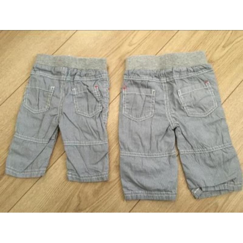 Zomer broekjes maat 50 en 62 gestreept broek jongen baby