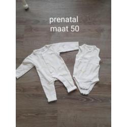 Prenatal boxpak met overslag romper maat 50.