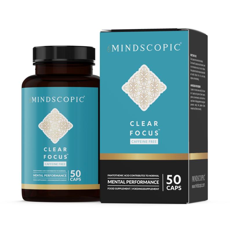 CLEAR FOCUS™ CAFFEINE FREE - Nootropische Supplementen - 50 Caps - Vegan