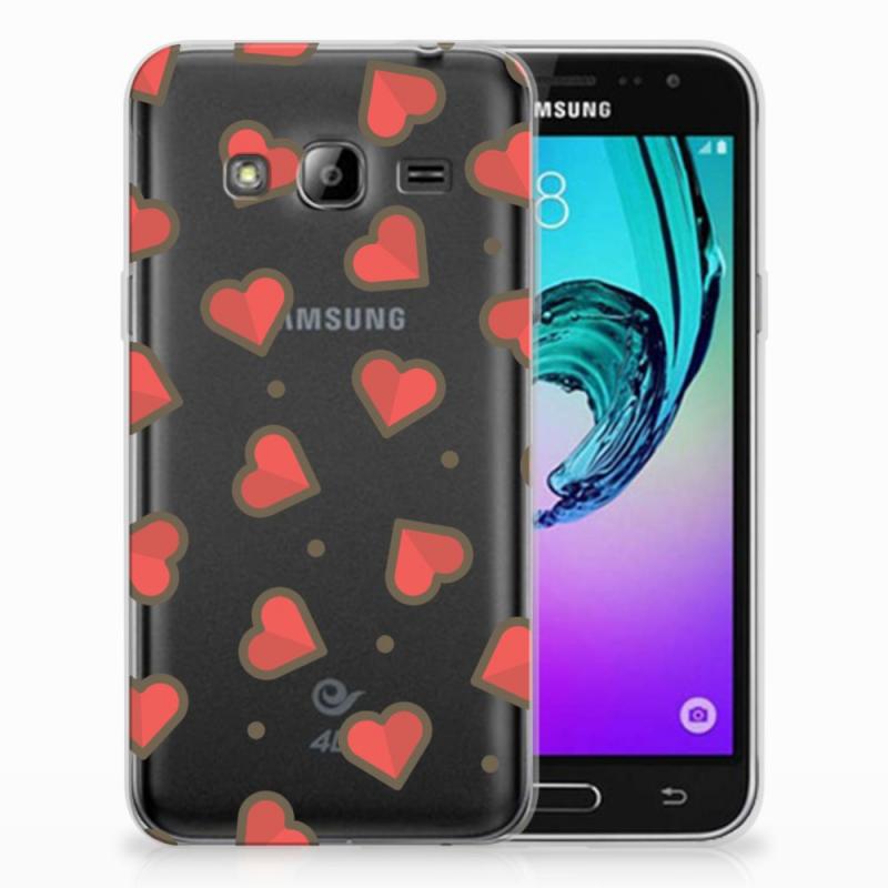 Samsung Galaxy J3 2016 TPU bumper Hearts