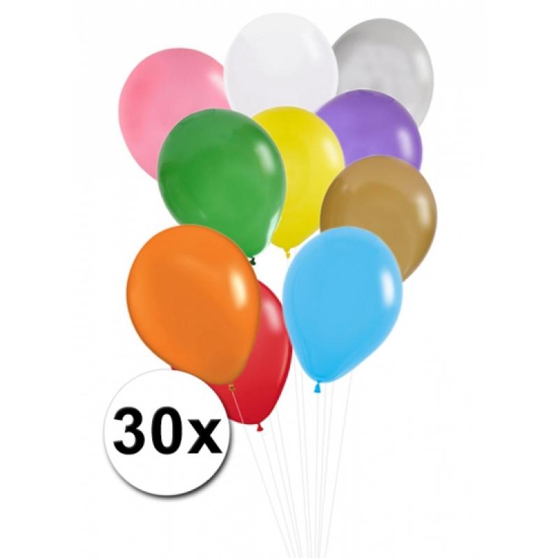 Gekleurde ballonnen 30 stuks