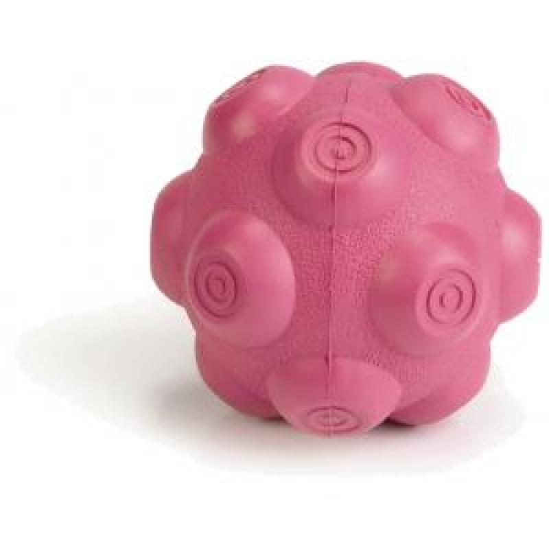 Rubber bal hondenspeeltje Balani roze 7 cm