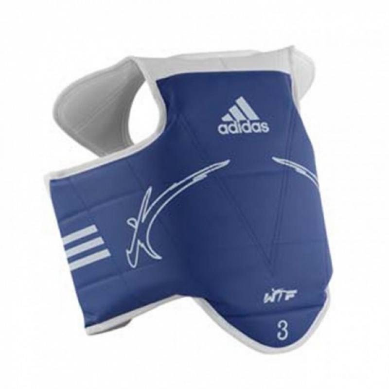 adidas bodyprotector omkeerbaar junior rood blauw maat XXS