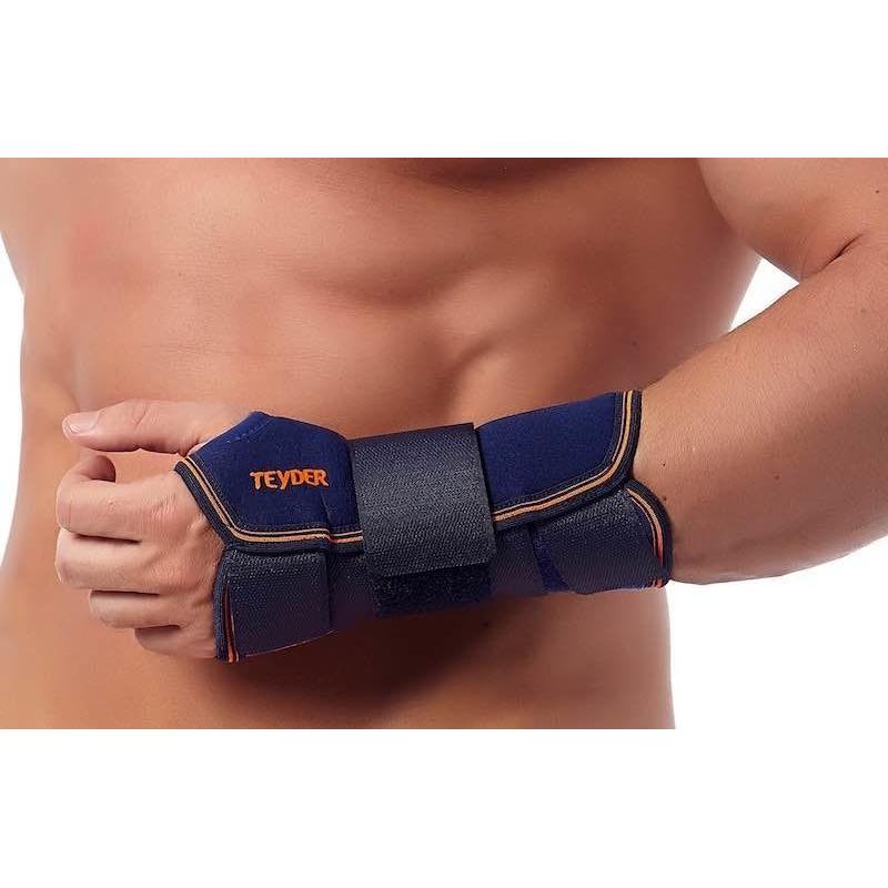 Teyder Neopreen Polsbrace - M - Rechts - Blauw