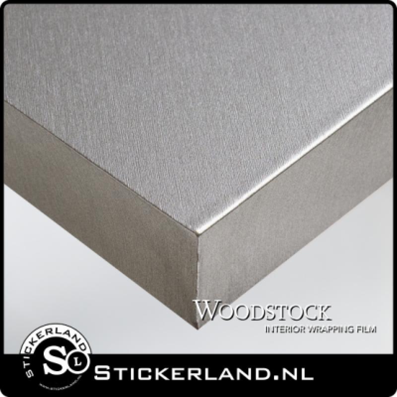 Metallic Brushed Silver Steel Woodstock Wrapfolie WSQ 50 122x150cm